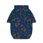 Cute Sea Turtle Pattern Print Dog Zip Up Hoodie
