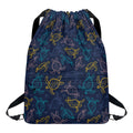 Cute Sea Turtle Pattern Print Drawstring Backpack