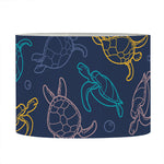 Cute Sea Turtle Pattern Print Drum Lamp Shade