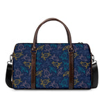 Cute Sea Turtle Pattern Print Duffle Bag