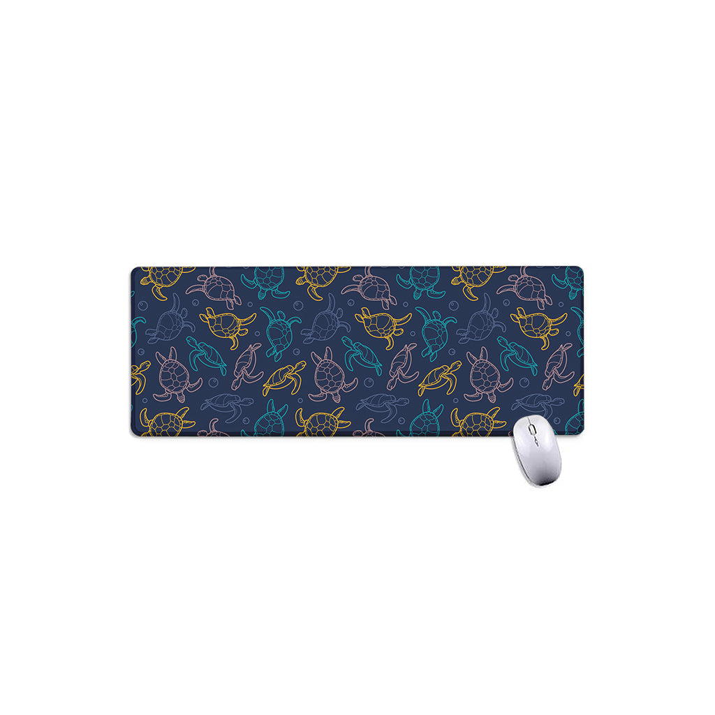 Cute Sea Turtle Pattern Print Extended Mouse Pad