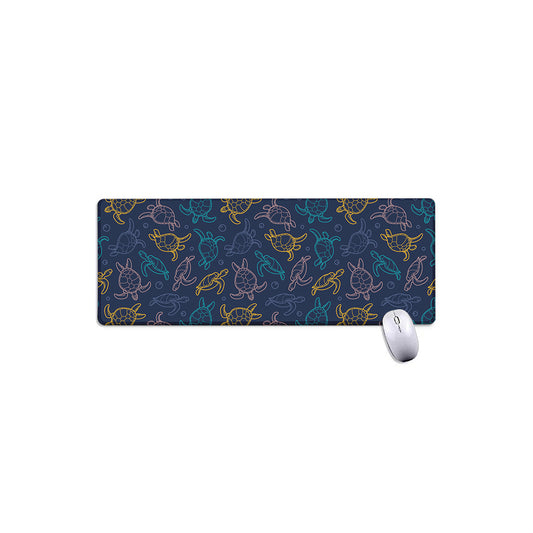 Cute Sea Turtle Pattern Print Extended Mouse Pad