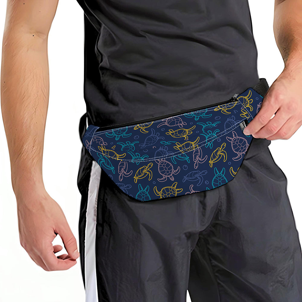 Cute Sea Turtle Pattern Print Fanny Pack