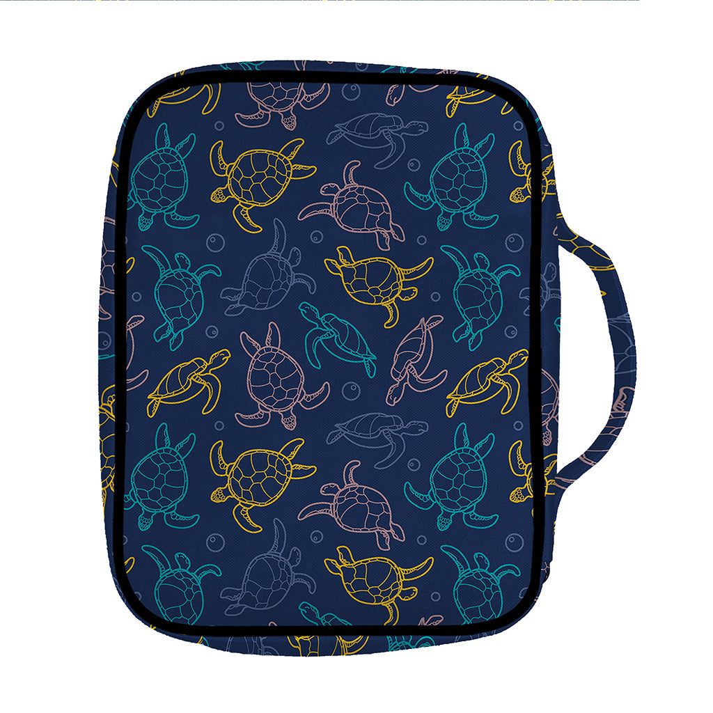 Cute Sea Turtle Pattern Print Front Pocket Bible Bag