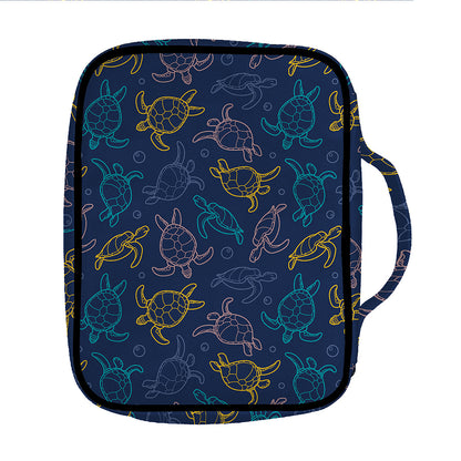 Cute Sea Turtle Pattern Print Front Pocket Bible Bag