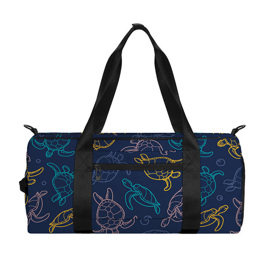 Cute Sea Turtle Pattern Print Gym Bag