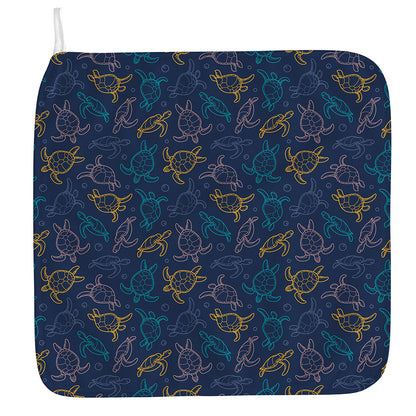 Cute Sea Turtle Pattern Print Hand Towel