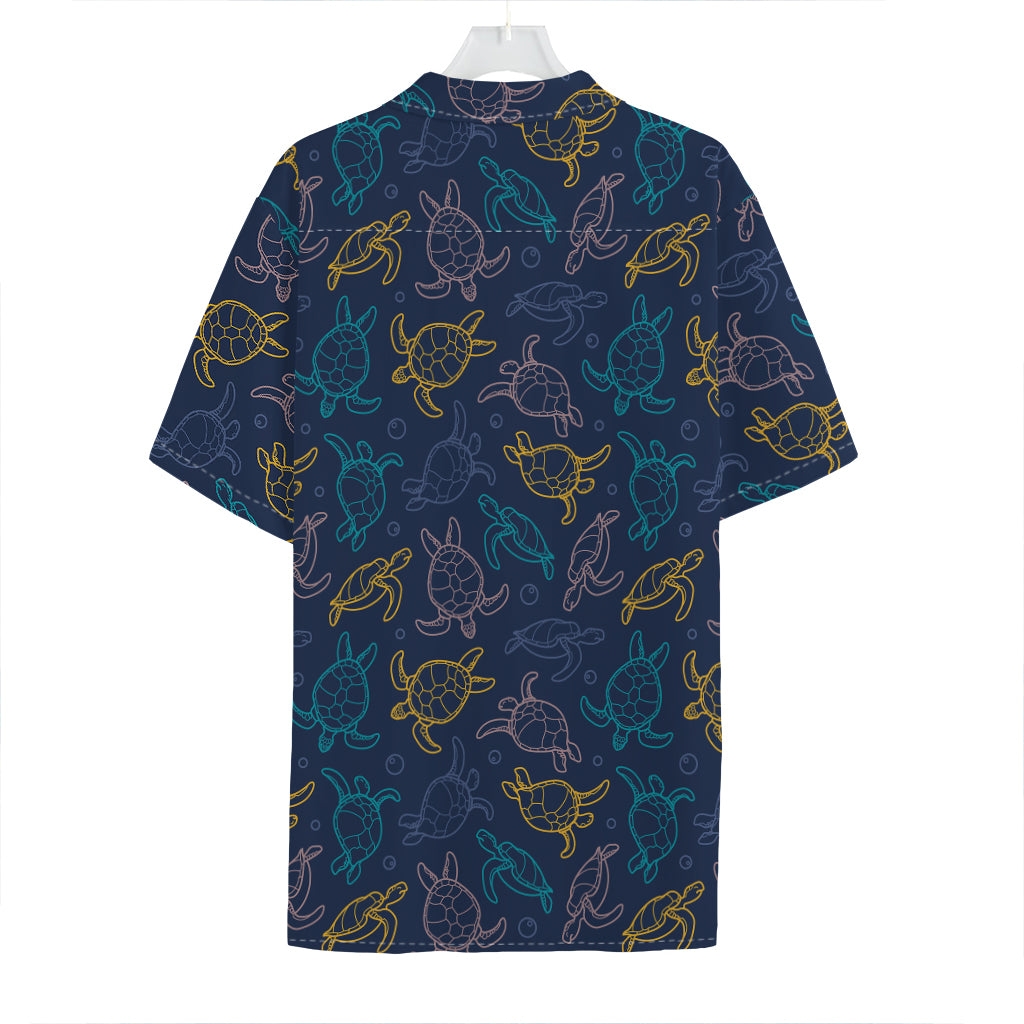 Cute Sea Turtle Pattern Print Hawaiian Shirt