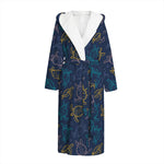 Cute Sea Turtle Pattern Print Hooded Bathrobe