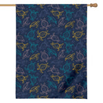 Cute Sea Turtle Pattern Print House Flag
