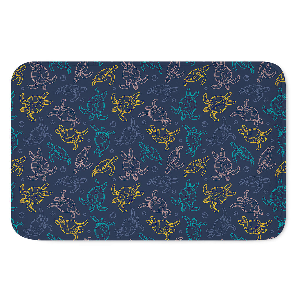 Cute Sea Turtle Pattern Print Indoor Door Mat