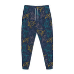 Cute Sea Turtle Pattern Print Jogger Pants