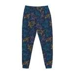 Cute Sea Turtle Pattern Print Jogger Pants