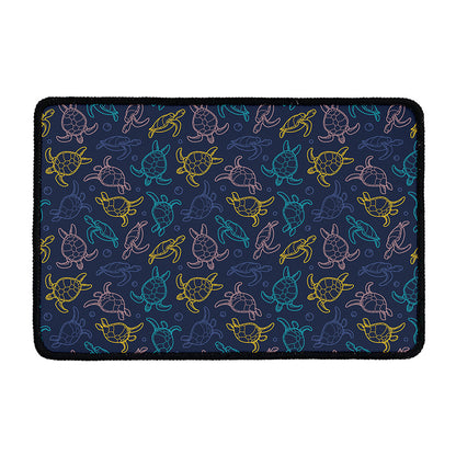 Cute Sea Turtle Pattern Print Kitchen Mat