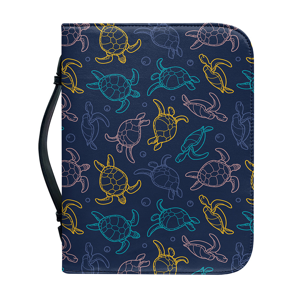Cute Sea Turtle Pattern Print Leather Bible Cover