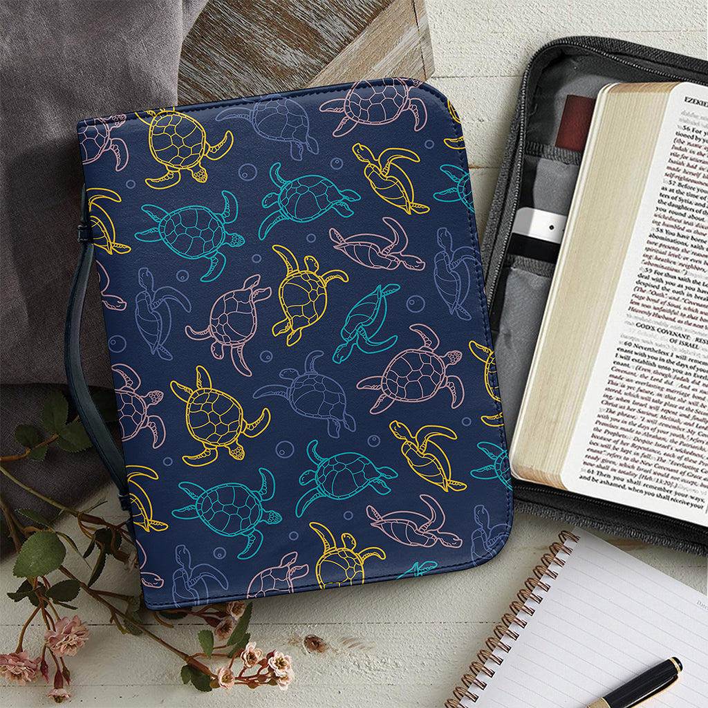 Cute Sea Turtle Pattern Print Leather Bible Cover