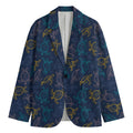 Cute Sea Turtle Pattern Print Men's Cotton Blazer