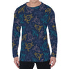 Cute Sea Turtle Pattern Print Men's Long Sleeve T-Shirt