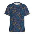 Cute Sea Turtle Pattern Print Men's Athletic T-Shirt