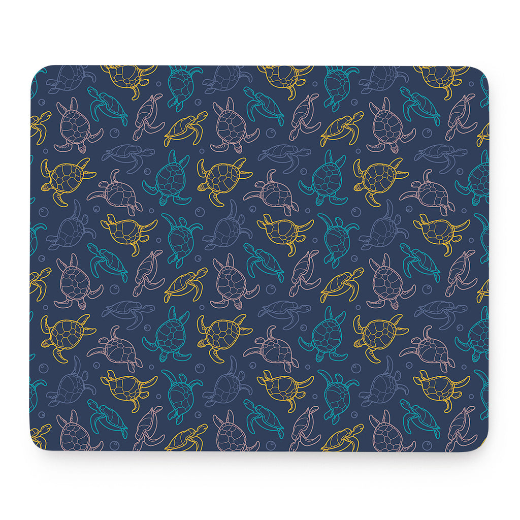 Cute Sea Turtle Pattern Print Mouse Pad