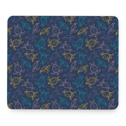 Cute Sea Turtle Pattern Print Mouse Pad