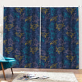 Cute Sea Turtle Pattern Print Pencil Pleat Curtains