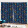 Cute Sea Turtle Pattern Print Pencil Pleat Curtains