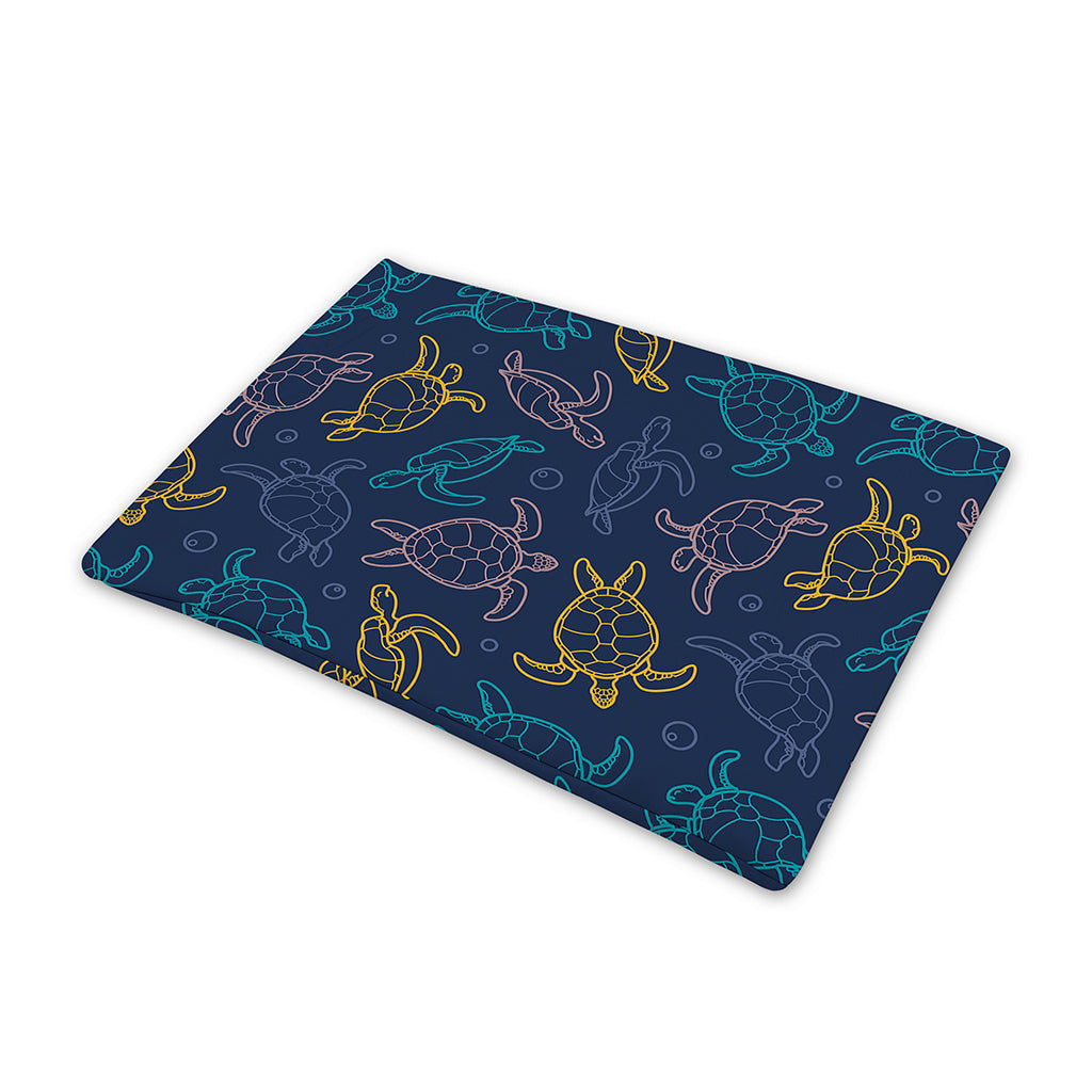 Cute Sea Turtle Pattern Print Pet Cooling Mat Cover