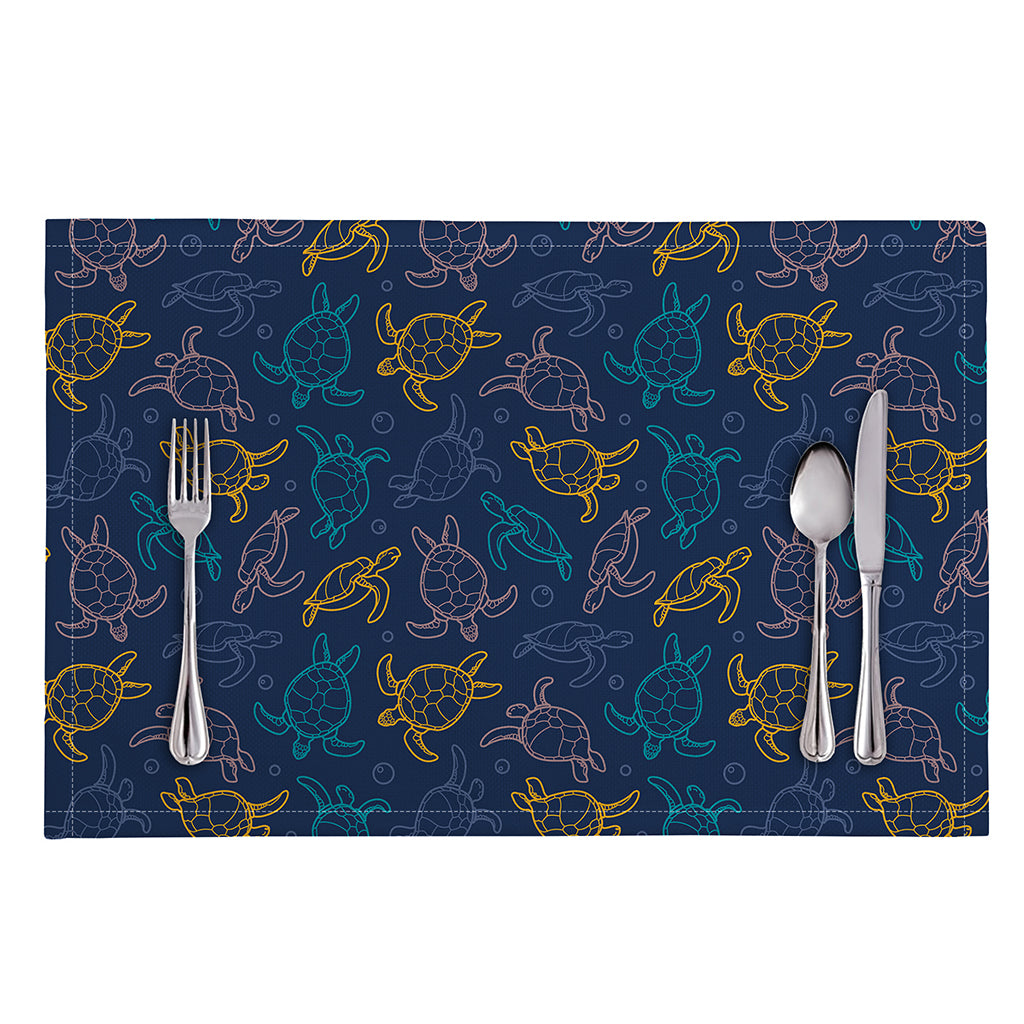Cute Sea Turtle Pattern Print Placemat