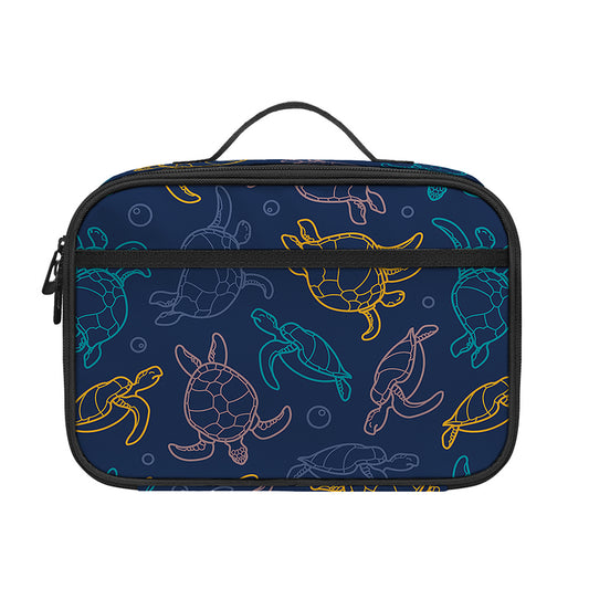 Cute Sea Turtle Pattern Print Portable Lunch Bag