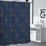 Cute Sea Turtle Pattern Print Premium Shower Curtain