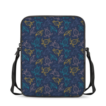 Cute Sea Turtle Pattern Print Rectangular Crossbody Bag