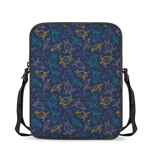 Cute Sea Turtle Pattern Print Rectangular Crossbody Bag