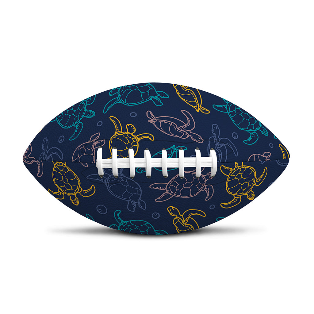 Cute Sea Turtle Pattern Print Rugby Ball