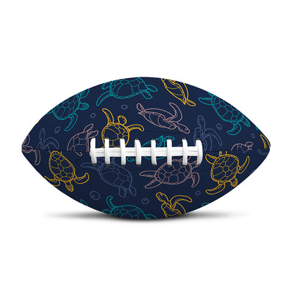 Cute Sea Turtle Pattern Print Rugby Ball