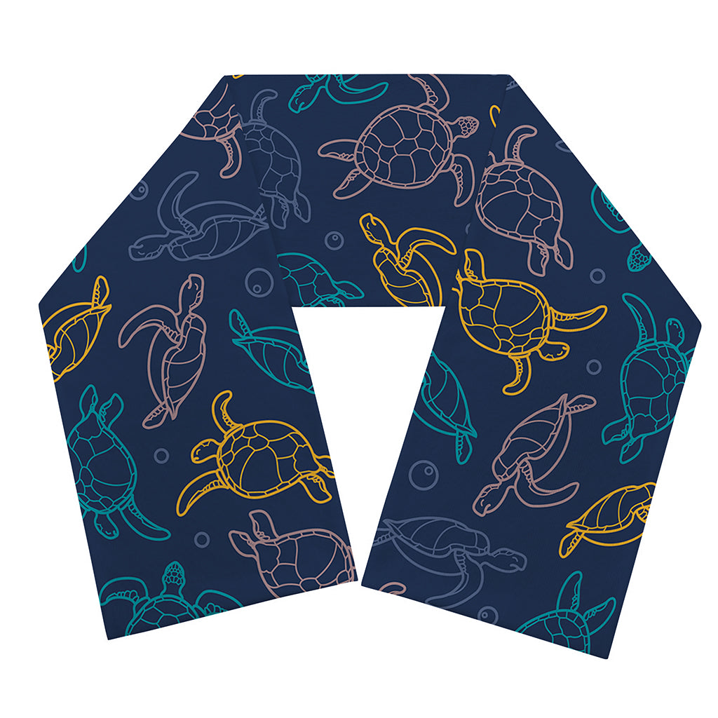 Cute Sea Turtle Pattern Print Scarf