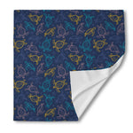 Cute Sea Turtle Pattern Print Silk Bandana