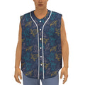 Cute Sea Turtle Pattern Print Sleeveless Baseball Jersey