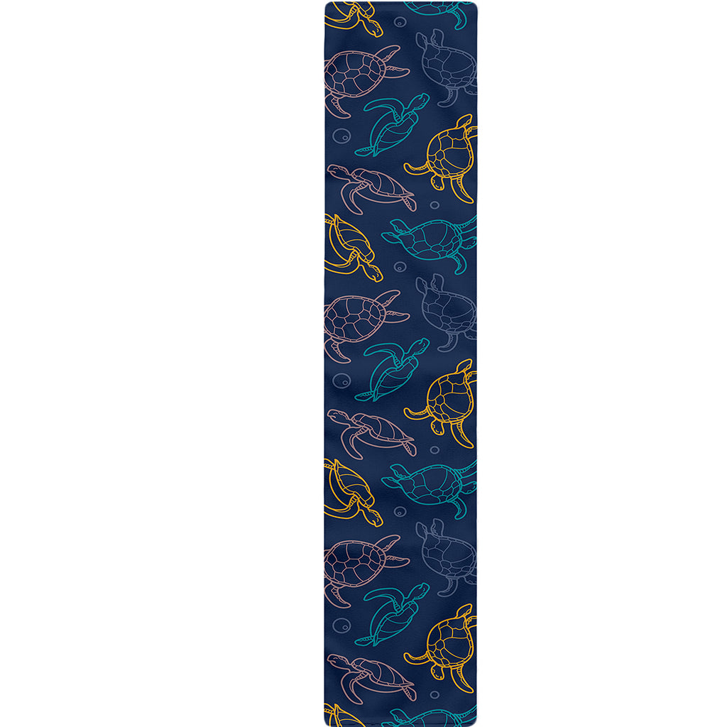 Cute Sea Turtle Pattern Print Table Runner