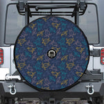 Cute Sea Turtle Pattern Print Tire Cover With Camera Hole