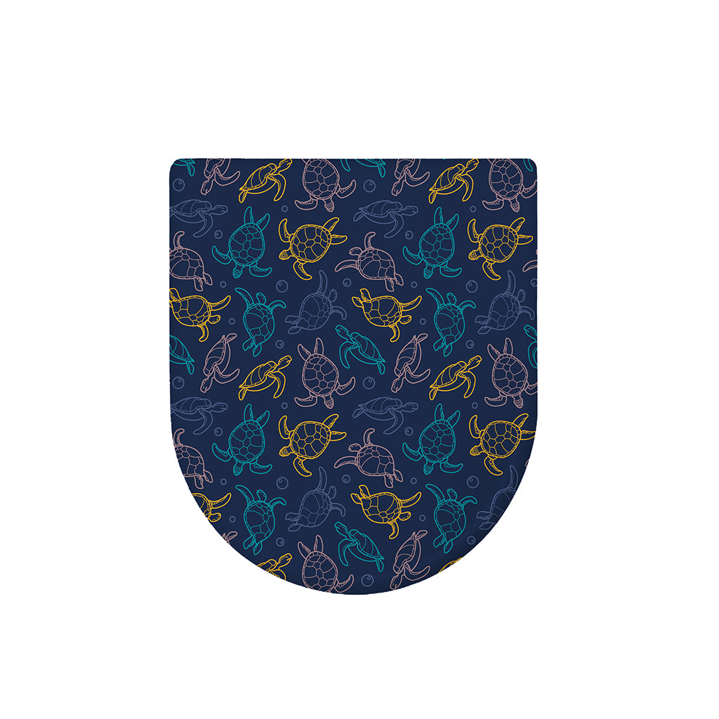 Cute Sea Turtle Pattern Print Toilet Lid Cover