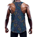 Cute Sea Turtle Pattern Print Training Tank Top