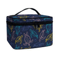 Cute Sea Turtle Pattern Print Travel Makeup Bag