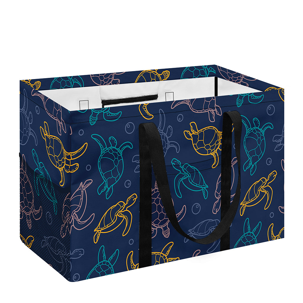 Cute Sea Turtle Pattern Print Utility Tote Bag