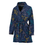 Cute Sea Turtle Pattern Print Women's Bathrobe