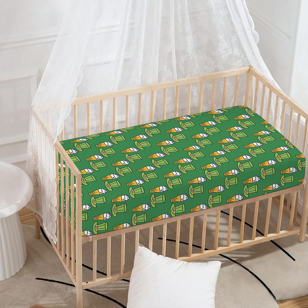 Cute Shamrock Saint Patrick's Day Print Baby Crib Sheet