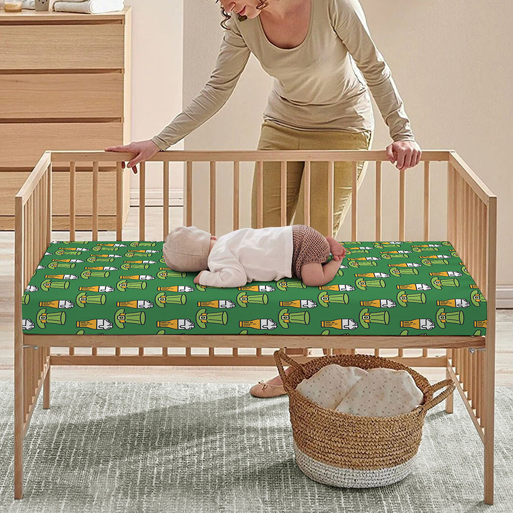 Cute Shamrock Saint Patrick's Day Print Baby Crib Sheet