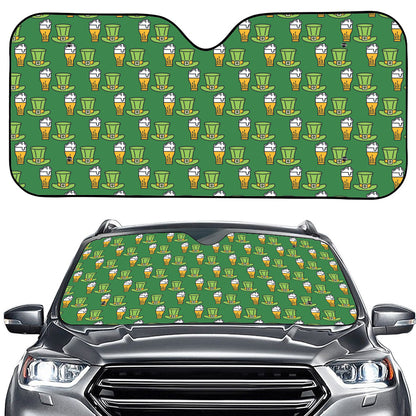 Cute Shamrock Saint Patrick's Day Print Car Windshield Sun Shade