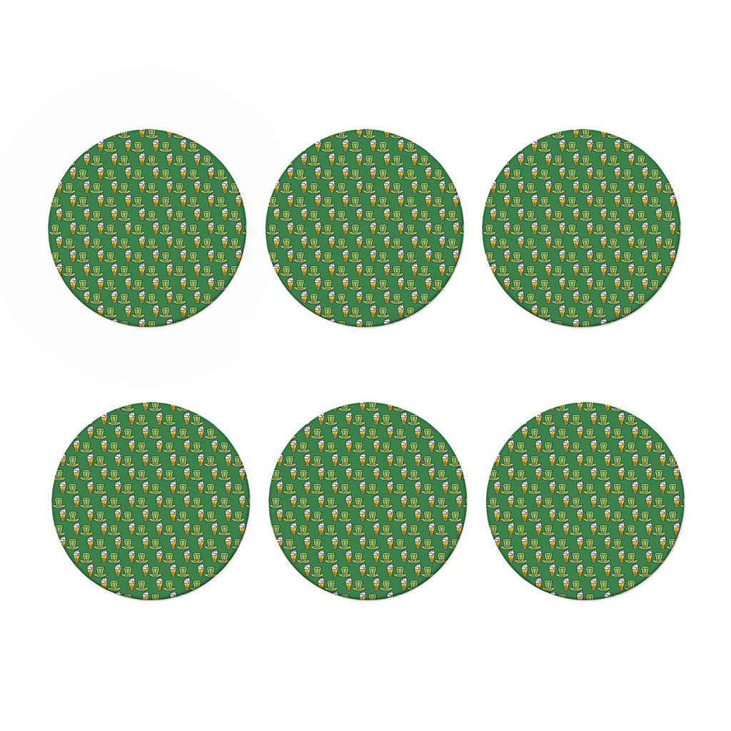 Cute Shamrock Saint Patrick's Day Print Coaster Set