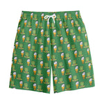 Cute Shamrock Saint Patrick's Day Print Cotton Shorts